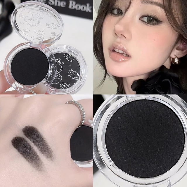 Matte White Black High Powder Smoky Makeup Eyeshadow Powder Face Brightening Eyes &