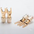thumbnail image 3 of Conector Hembra Tipo y de Alta Fidelidad para Convertir A Conector Banana de 4 mm, Chapado en de 24 Quilates, para Altavoz., 3 of 5