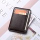 thumbnail image 5 of Bolsa Retro Mujeres JShteea PU Litchee Patrón color puro mini monedero marrón oscuro, 5 of 9