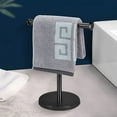 thumbnail image 6 of Hand Towel Holder for Bathroom, Stainless Steel T-Shaped Free Standing Hand Towel Rack Stand with Non-Slip Thick Base for Vanity Kitchen Countertop Table, Black, 6 of 9