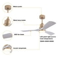 thumbnail image 3 of Low Noise Indoor Lighting Fixtures Remote Control 48" Led Ceiling Fan Light, 3 of 20