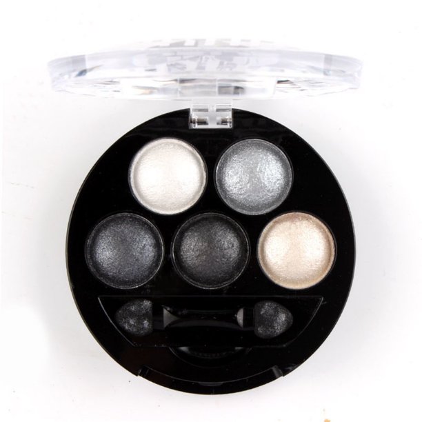 Mallofusa Paleta de sombras de ojos con brillo metálico en polvo de sombra de ojos de 5 colores (Galaxy Silver) 4.7oz
