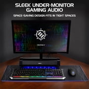ENHANCE Attack Gaming Speaker Soundbar - Under Monitor PC Sound Bar LED Speaker with 40W Peak Power