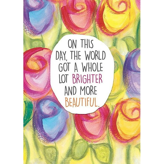 Funny Birthday Greeting Card (5" x 7") by Art from the Heart | 3 Pack   3 Envelopes (Watercolor Tulips)