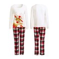 thumbnail image 5 of Gureui Christmas Matching Family Pajamas Set,Long Sleeve Cute Cartoon Deer Print Tops + Plaid Pants Sleepwear Set for Winter Holiday, 5 of 6