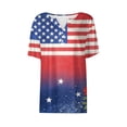 thumbnail image 6 of MEICHEN Women's Summer Printed Tops Short Sleeves Blouse Tops Women's Blouse Short Sleeve T Shirt V Neck T Shirt, 6 of 6
