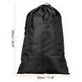 thumbnail image 2 of Unique Bargains 25.6' Height Clothes Storage Double Drawstring Bag for Camping, Black, 2 of 5