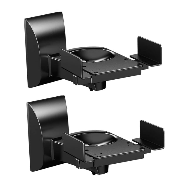 Soporte de pared para altavoces de 2 piezas, soporte de audio, soporte de altavoces de sonido envolvente multiusos para aulas, casa y escuelas