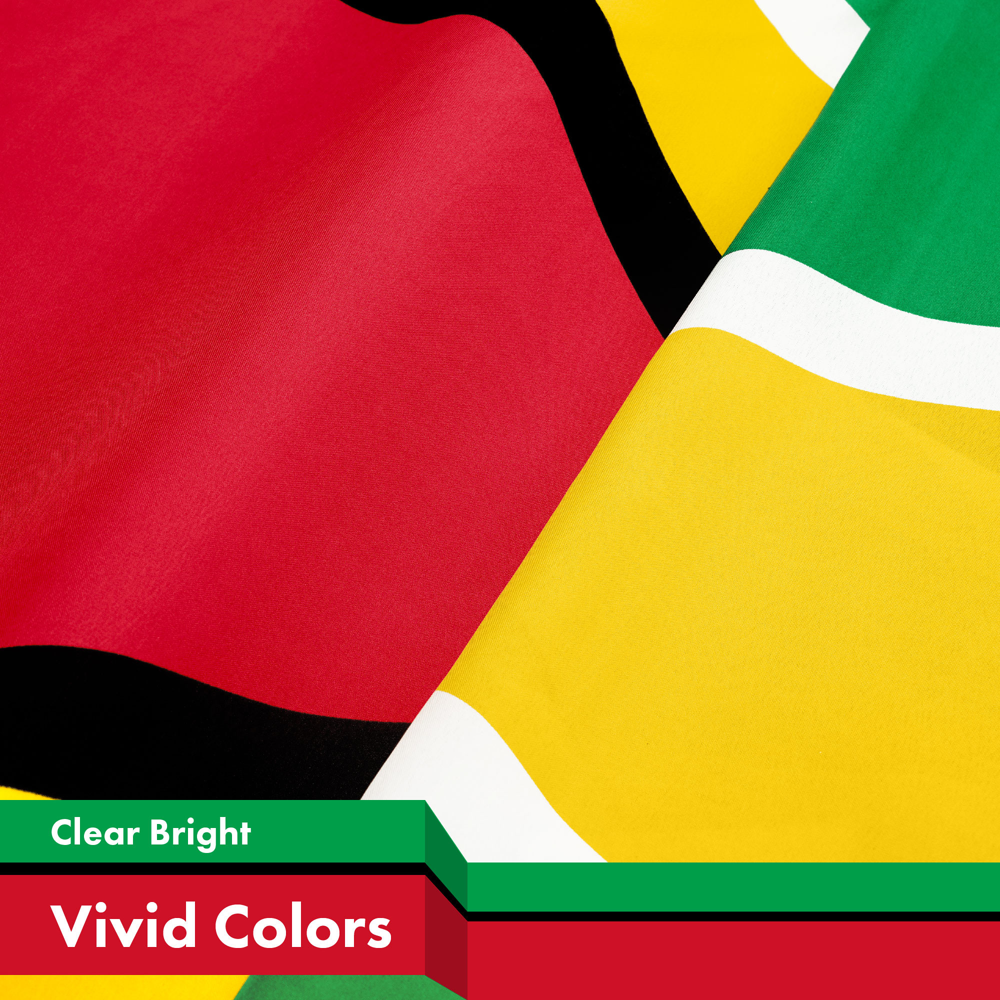 G128 Combo Pack: American USA Flag 3x5 Ft & Guyana Guyanese Flag 3x5 Ft | Both LiteWeave Pro Series Printed 150D Polyester, Brass Grommets