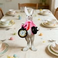 thumbnail image 4 of karymi Easter Bunny Figurine with Pocket Watch, Animal Statues Cute Small Bunny Table Clock, Easter Rabbit Decorations for Home Living Room Bedroom, Spring Home Decor Holiday Gifts, 4 of 6