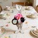 thumbnail image 4 of Adorno de reloj de bolsillo con forma de conejito de Pascua | Colgante de reloj de resina con forma de conejo caballero con sombrero de copa | Decoración navideña naranja y rosa | Regalo de Pascua, 4 of 6