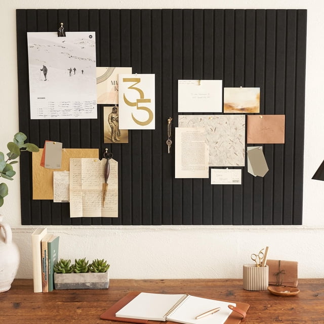 Tablón de anuncios de fieltro ZICOTO grande de 90 x 120 cm con 12 azulejos