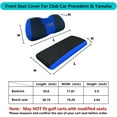 thumbnail image 3 of 10L0L Golf Cart Front Seat Cover Set for Yamaha and Club Car Precedent Cart Part Accessories, Blue, 3 of 7