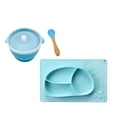 thumbnail image 1 of Plato para Bebé Match & Enjoy con Divisiones en Forma de Conejo Color Azul, 1 of 5