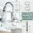 thumbnail image 2 of Wowow Pull Down Kitchen Faucet High Arc Single Handle Kitchen Sink Faucet in Polished Chrome, 2 of 5