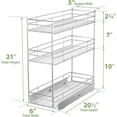 thumbnail image 3 of Pull Out Spice Rack Cabinet Organizer (6" W X 20½" D),3 Tier Slide Out Drawer for Narrow Cabinet, Pull Out Shelves Under Cabinet Storage for Kitchen, 3 of 14