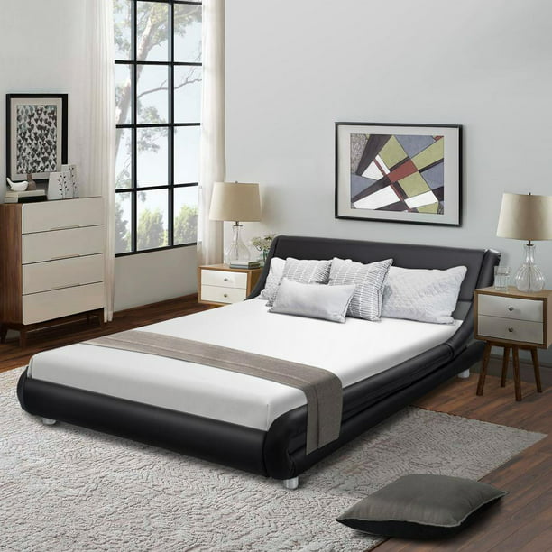Lacyie Black Bed Frame Metal, Best Material For Bed Headboard And Footboard