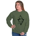 thumbnail image 3 of Triangle Whale Symbolic Spirit Animal Unisex Plus Fleece Graphic Sweatshirt Brisco Brands 5X, 3 of 5