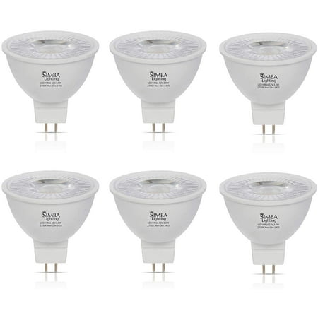 

Simba Lighting LED MR16 3.5W 20W Halogen Replacement Bulbs 12V GU5.3 BiPin 2700K Soft White 6-Pack