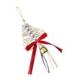 thumbnail image 3 of Christmas Árbol Colgante Adorno Decorativo con Campana Elaborado a Mano en Cuerda Y Metal Apto para Decorar Árboles Paredes Ventanas Y para Regalar en Blanco cremoso, 3 of 8