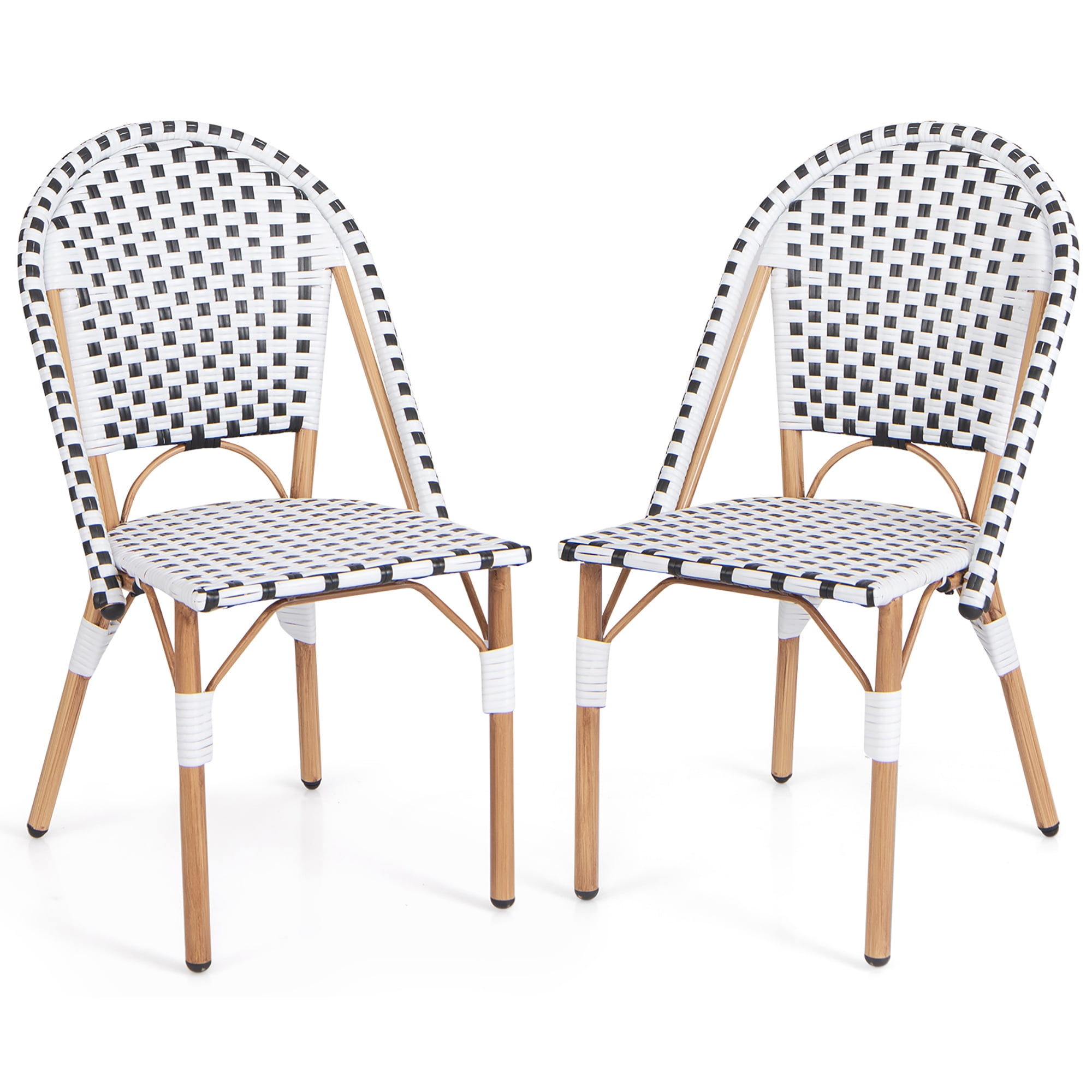 Chaise De Bistrot Pliante BRUBAKER Toskana En Rotin Marron – Pour Jardin & Balcon