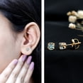 thumbnail image 3 of Rosec Jewels Natural Aquamarine Earrings for Women - March Birthstone Earrings - AAA Quality - Ready to Gift for Birthday, 10K Yellow Gold, 3 of 9