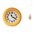 thumbnail image 1 of Reloj de pared redondo moderno y silencioso, estatua de dormitorio, escultura de mano con gesto de , figuras de resina, adecuado para el hogar y l, 1 of 8