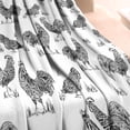 thumbnail image 3 of White Chicken Sketch Pattern Blanket,Comfortable Soft Flannel Throw Blanket,All Season,Warm Lightweight Blankets for Sofa Bed Couch Living Room Chair,40"x50", 3 of 4