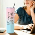 thumbnail image 4 of Best Boss Lady Gifts For Women Boss Gifts 20oz Boss Lady Cup Boss Day Gift for Female Boss Birthday Christmas Farewell Leaving Job Gifts for Women Presents for Boss Lady Skinny Tumbler With Lid Straw, 4 of 6