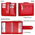 thumbnail image 4 of Badiya Women Small Wallets And Women Slim Bifold Credit Card Holder Minimalist Zipper Coin Pocket, 4 of 9