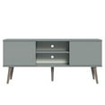 Madesa TV Stand Console with 2 Doors and 2 Shelves with Cable