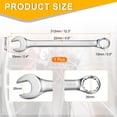thumbnail image 2 of Uxcell Metric Combination Wrench 26mm Open End & 15-Degree Offset 12-Point Box End Chrome Vanadium Steel Industrial Grade Double Ended Wrenches Spanners Tools, 2 of 7