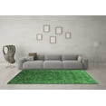 thumbnail image 3 of Ahgly Company Machine Washable Indoor Square Oriental Emerald Green Traditional Area Rugs, 6' Square, 3 of 4