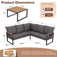 thumbnail image 2 of COMLAX FIELD Patio Furniture Set, 6-Piece Outdoor Sectional Sofa Set, L Shape Patio Conversation Set, Outdoor Couch with Coffee Table, 2 of 6