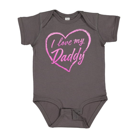 Inktastic I Love My Daddy in Pink Chalk Heart Boys or Girls Baby Bodysuit