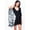 Black, variant on Aakaa Womens V-Neck Tie-Dye Kimono Kaftan Beach Resort Dress (Small, Black/White)