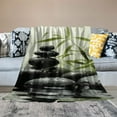 thumbnail image 2 of Chilfamy Fall Decor Zen Green Plants Flannel Throw Blanket for Sofa Couch Cozy Travel Outdoor All Seasons Soft Plush Blanket 40x50in, 2 of 6
