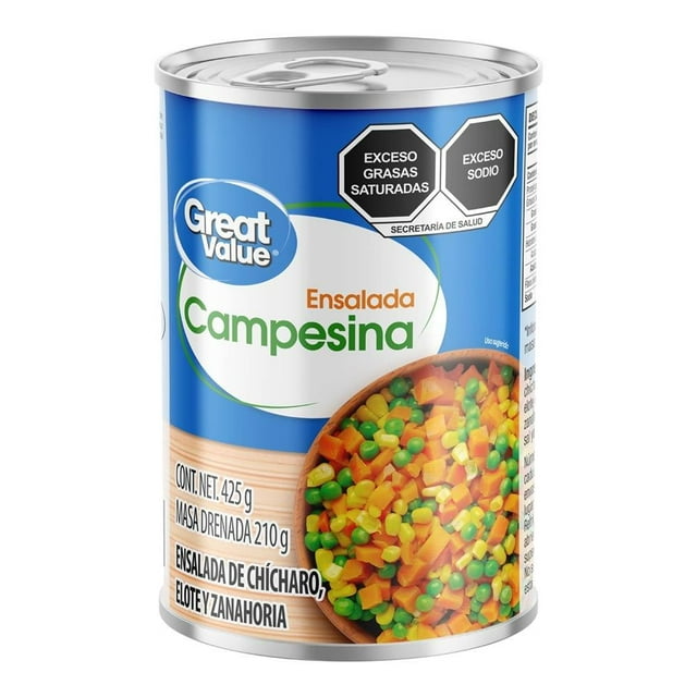 Ensalada campesina Great Value chícharo elote y zanahoria 425 g