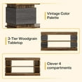 thumbnail image 7 of Tribesigns Console Table with Storage, 63" Wood Entryway Table, 3-Tier Farmhouse Behind Couch Table, 7 of 7