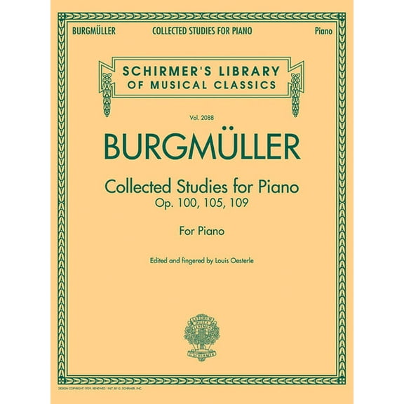 Schirmer's Library of Musical Class Collected Studies for Piano: Schirmer Library of Classics Volume 2088, Book 2088, (Paperback)