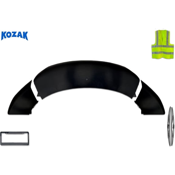 KOZAK Bumper Air Flow Deflectors Set - Left Driver, Right Passenger Side and Center Compatible with Volvo VNL New 300 440 640 660 840 860 2025