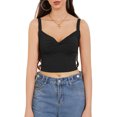 thumbnail image 2 of Michellecmm  Women Camisole Solid Color V Neck Summer Spaghetti Strap Tank Tops, 2 of 9