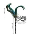 thumbnail image 7 of Women Masquerade Mask with Stick, Handheld Carnival Halloween Mardi Gras Mask,Venetian Party Metal Rhinestone Mask, 7 of 7