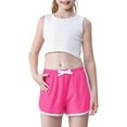 thumbnail image 3 of Eltusu Girls Cotton Athletic Shorts, Drawstring Five Pieces Casual Elastic Waistband Summer Shorts Multicolor Size 8-9 T, 3 of 8
