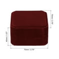 thumbnail image 2 of Uxcell Velvet Ring Box Double Slot Wedding Ring Box Vintage Jewelry Holder for Wedding Style 1, Red 2 Pack, 2 of 5