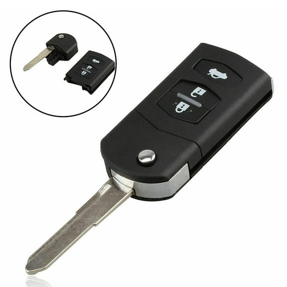 For Mazda 3-Button Key Fob Case Shell with Uncut Blade for 2 3 5 6 8 RX8 MX5 CX7 CX9 MPV Models