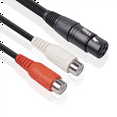 thumbnail image 5 of 4X XLR to Dual Cable XLR to Y Splitter Cable 3 Pin XLR Female to Female Amplifier Mixing Plug AV Cable 0.2M, 5 of 8