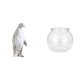 thumbnail image 1 of Figura De Pingüino De Resina, Estatua De Animal Y Pecera Pequeña Transparente, Jarrón Redondo Para Acuario, Adorno Decorativo Para Oficina, Mesa, Hogar, Dormitorio, Bar, Inauguración De La, 1 of 8