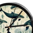 thumbnail image 4 of Whale 9.8 Inches Wall Clock, Silent Non-Ticking Round Digital Clock, Battery Operated, Easy to Read, Suitable for Bedroom Living Room Kitchen Bathroom Decoration, 4 of 6