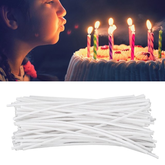 Mecha de Vela, Cera Segura Núcle de Algodón Limpio Combustión 100 piezas para aromaterapia para la fabricación de velas